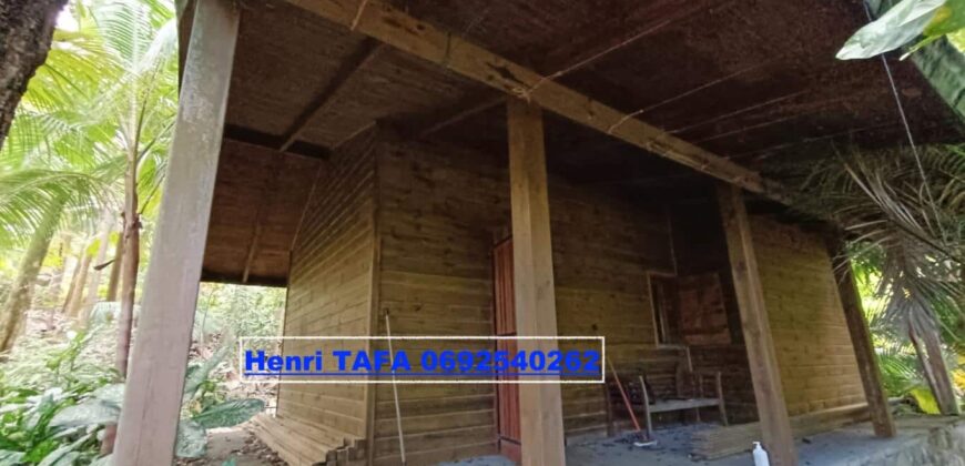 A vendre une maison en bois de 30 m2 sur un terrain constructible de 630 m2 au Tremblet