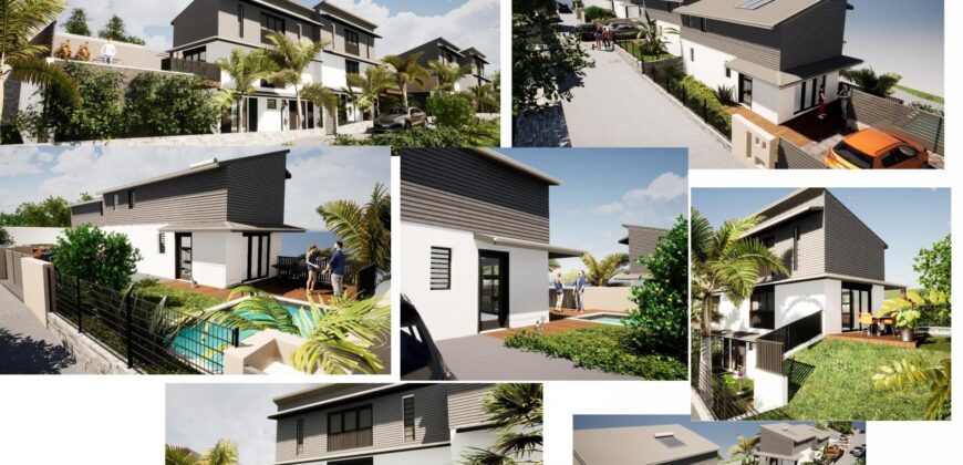En vente Villa de 107 m2 en VEFA avec vue mer située proche du centre-ville de la Plaine Saint-Paul.