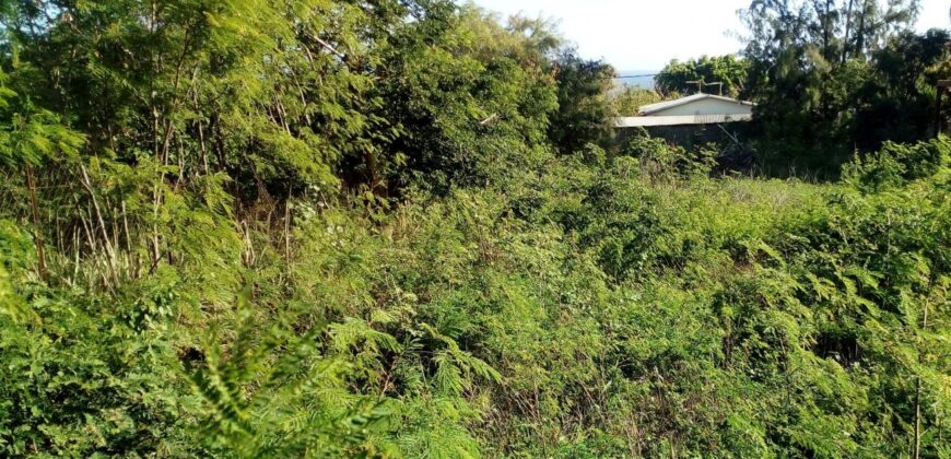 En vente un terrain plat constructible de 882 m2 situé dans le quartier calme de Piton à Saint Leu