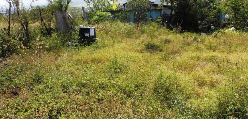 En vente un terrain plat constructible de 882 m2 situé dans le quartier calme de Piton à Saint Leu