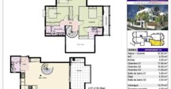 A vendre un appartement T4 en duplex de 104.25 m2 situé dans une résidence neuve au coeur de Saint Leu