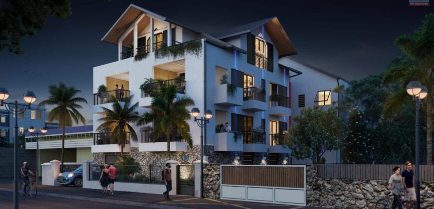 A vendre un grand duplex de 106.90m2 dans une résidence neuve à Saint Leu