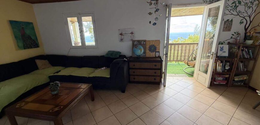 A vendre une charmante villa de type F3+ avec vue imprenable sur mer et montagne aux Avirons