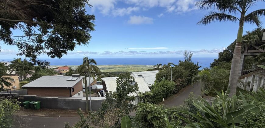 A vendre terrain de 273 m2 en pente avec vue mer et montagne situé aux Avirons