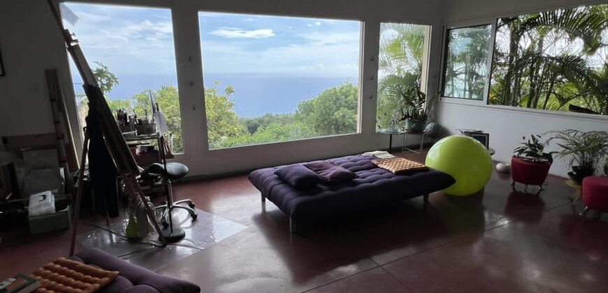 A vendre une belle villa d’architecte F6 avec dépendance F3 et piscine située aux Avirons à proximité du centre-ville