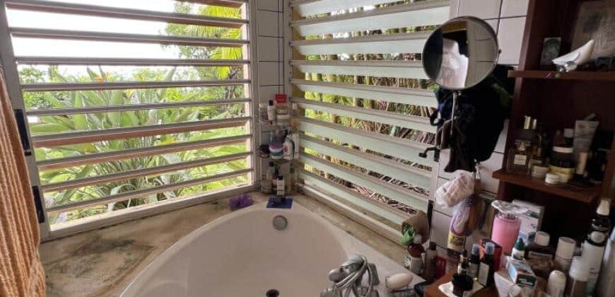 A vendre une belle villa d’architecte F6 avec dépendance F3 et piscine située aux Avirons à proximité du centre-ville
