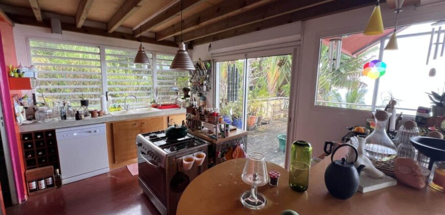 A vendre une belle villa d’architecte F6 avec dépendance F3 et piscine située aux Avirons à proximité du centre-ville