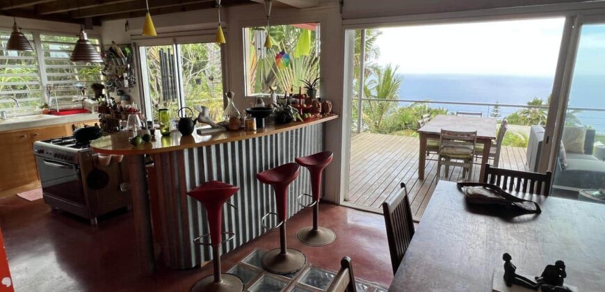 A vendre une belle villa d’architecte F6 avec dépendance F3 et piscine située aux Avirons à proximité du centre-ville