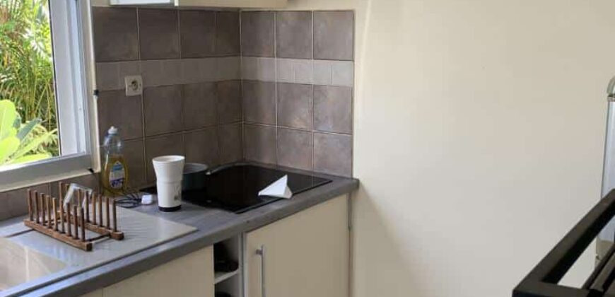 A louer un lumineux appartement en duplex situé en rez-de-jardin dans une résidence à Boucan Canot