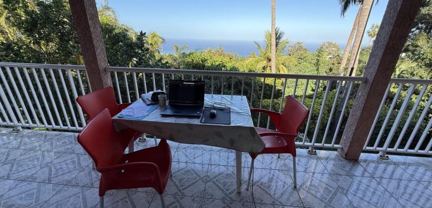 À vendre villa R+1 avec deux logements indépendants et vue panoramique située à l’entrée sud des Avirons