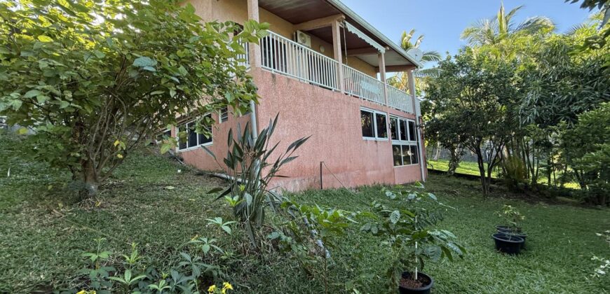 À vendre villa R+1 avec deux logements indépendants et vue panoramique située à l’entrée sud des Avirons