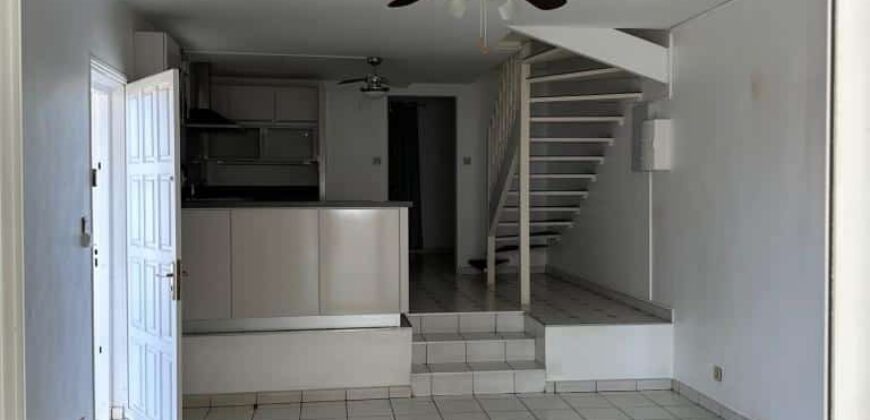 En vente une lumineuse villa jumelée de type F3/4 avec jardin sur un vaste terrain de 431m2 à Sainte Clotilde