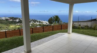 À vendre villa R+1 neuve avec jardin varangue et panorama exceptionnel située aux Avirons