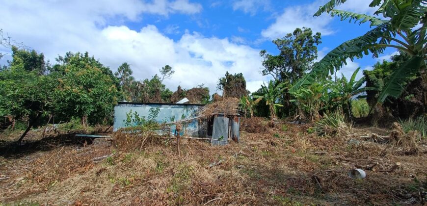 A vendre un grand terrain viabilisé de 922m2 situé en fond d’impasse à Sainte Anne