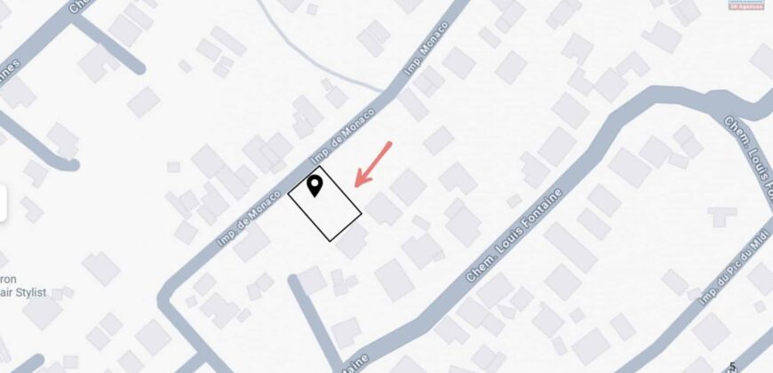 À vendre terrain constructible de 376 m2 situé dans un secteur calme et recherché au Tampon 19ème