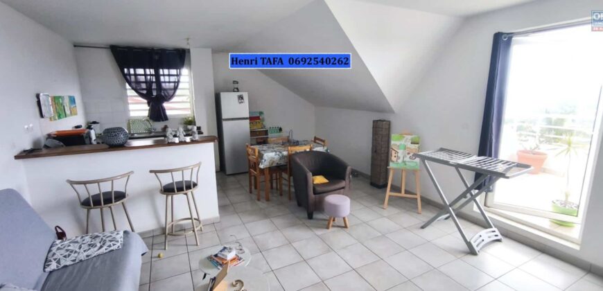 Vente d’un beau studio avec vue mer situé dans une résidence sécurisée à Saint Joseph