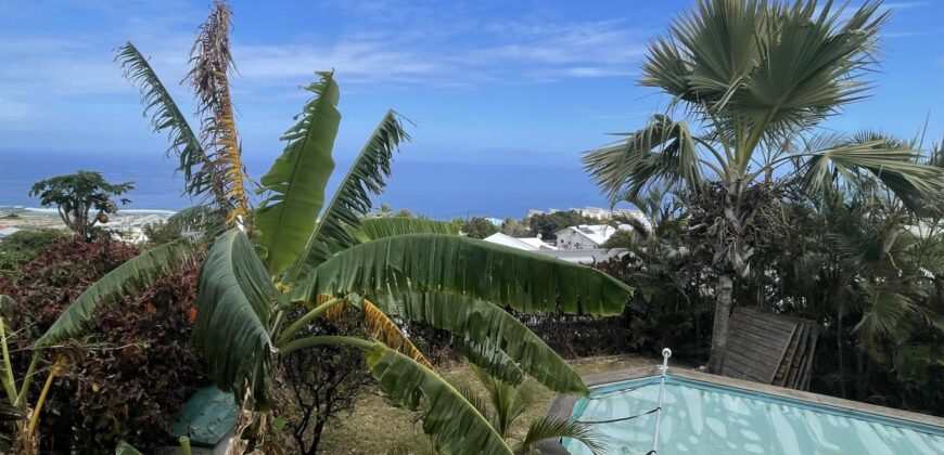 En vente une villa d’architecte de 220m2 avec jardin et piscine à Saint-Leu dans le secteur Grand Fond – Stella.