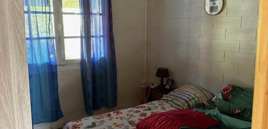 En vente une maison de type bourbon bois sur un terrain de 409m2 au 2ème village de la Plaine des Palmistes