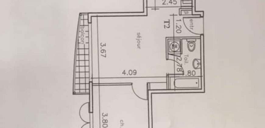 En vente un appartement T2+ dans une résidence de bon standing au centre ville de Port.
