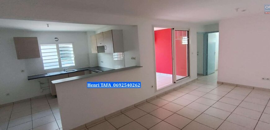 Location d’un appartement de type F2 de 53 m2 habitable situé à Saint Joseph
