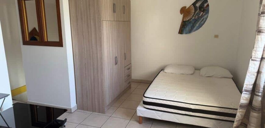 À louer un lumineux appartement F2 meublé en duplex proche du centre-ville du Tampon.