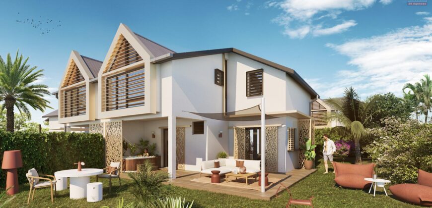 En vente villas neuves en duplex en VEFA situées à quelques pas du lagon de Saline-les-Bains