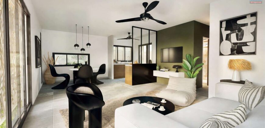 En vente villas neuves en duplex en VEFA situées à quelques pas du lagon de Saline-les-Bains