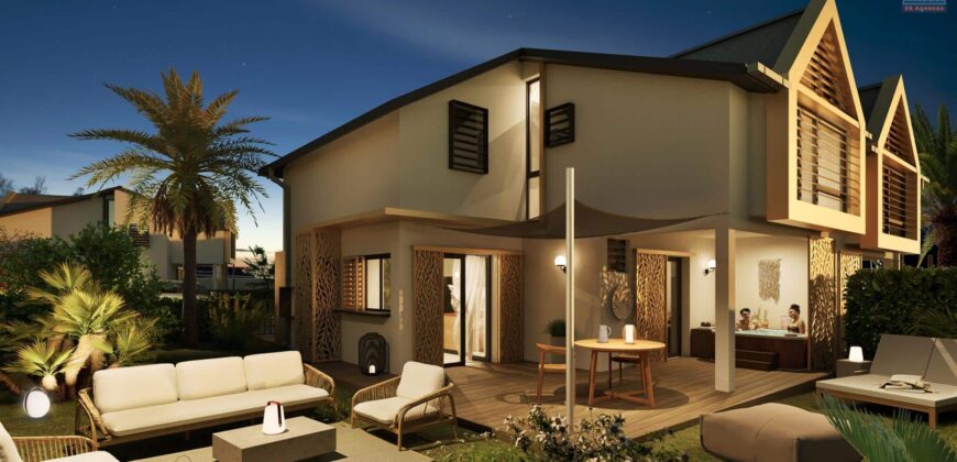 En vente villas neuves en duplex en VEFA situées à quelques pas du lagon de Saline-les-Bains