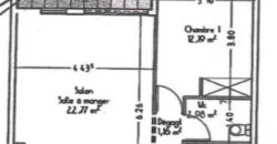 En vente un appartement T2 de 49.21 m2 situé dans une résidence sécurisée à Sainte Clotilde