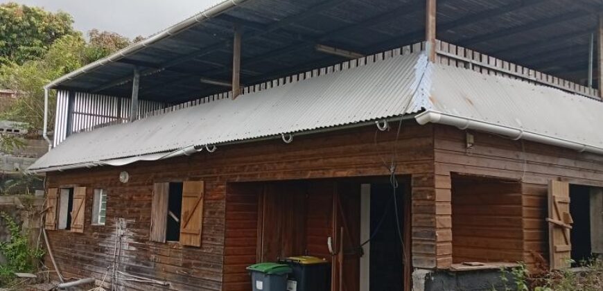 À vendre une maison F7 à rénover avec deux lots sur un terrain de 691 m² à l’Entre-Deux.