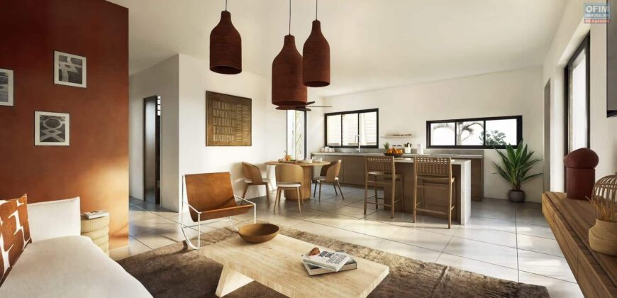 À vendre villas T4 neuves en duplex en VEFA situées proche du lagon à La Saline Les Bains