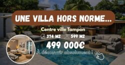 À vendre : villa d’exception T10 avec piscine et 325 m² habitables au cœur du Tampon