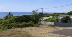 À vendre : superbe terrain constructible 303 m² viabilisé avec vue mer à Trois Bassins