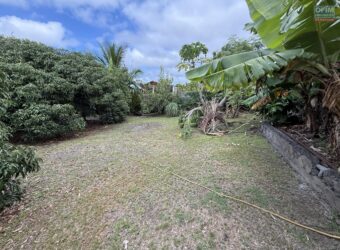 À vendre un terrain plat et arboré de 476 m2 situé au fond d’une impasse calme à La Ravine des Cabris