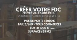 À louer fonds de commerce situé en plein centre-ville de Saint-Paul Réunion
