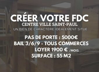 À louer fonds de commerce situé en plein centre-ville de Saint-Paul Réunion
