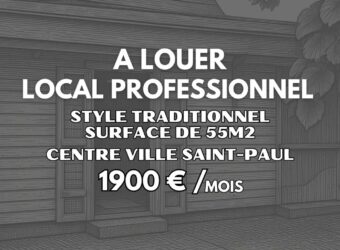 À louer local professionnel de 55 m² avec parking en plein cœur de Saint-Paul Réunion