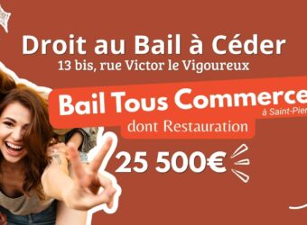 À vendre local commercial avec bail tous commerces situé au 13 rue Victor Le Vigoureux à Saint-Pierre Réunion