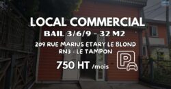 À louer local commercial de 32 m2 situé sur la RN3 au Tampon Réunion