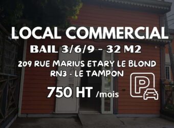 À louer local commercial de 32 m2 situé sur la RN3 au Tampon Réunion