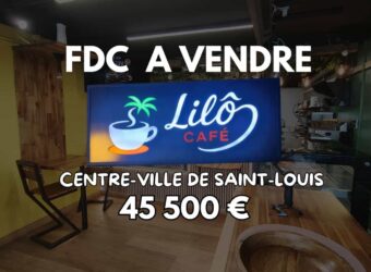 En vente le snack café Lîlo Café d’environ 40 m2 situé en centre-ville de Saint-Louis Réunion