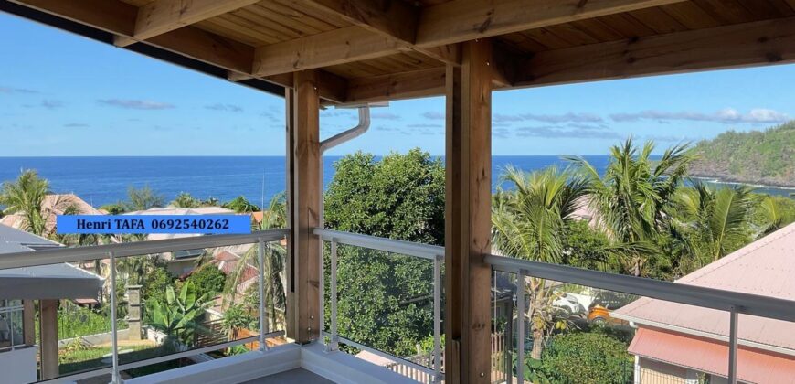 À louer charmant appartement F3 de 87.68 m2 avec vue mer situé à Manapany les Bains Réunion