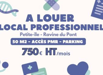 À louer local professionnel ou médical de 50 m2 situé dans le quartier de Ravine du Pont à Petite île Réunion
