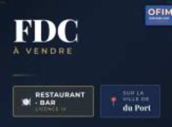 À vendre fonds de commerce de bar Licence IV avec restauration situé dans le secteur du Port Réunion