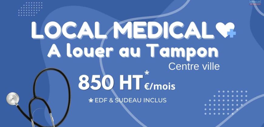 À louer local professionnel de 31 m² au cœur d’un pôle médical au Tampon Réunion