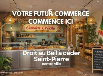 À vendre local commercial d’environ 55 m2 situé dans un secteur dynamique et recherché de Saint Pierre Réunion