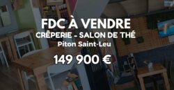 À vendre un fonds de commerce de salon de thé, crêperie et glacier situé à Piton Saint-Leu Réunion
