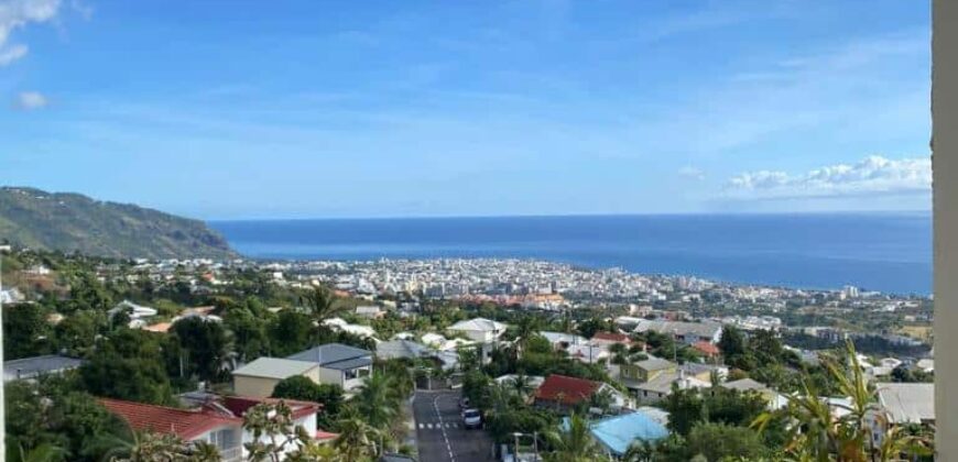 À vendre un appartement de type F2 dans une résidence avec vue mer et montagne à Sainte Clotilde, Réunion
