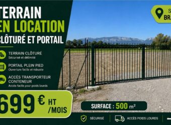 À louer terrain plat de 500 m2 clôturé avec portail situé dans le secteur de Bras Creux au Tampon Réunion