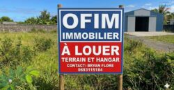 À louer terrain de 1103 m2 avec Hangar et studio situé à Sainte marie Réunion